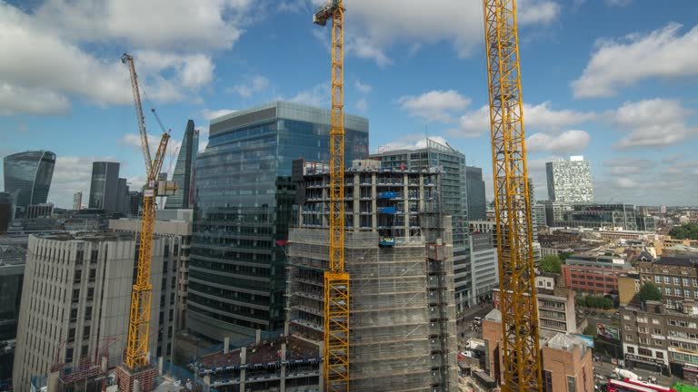 time-lapse of building construction in london